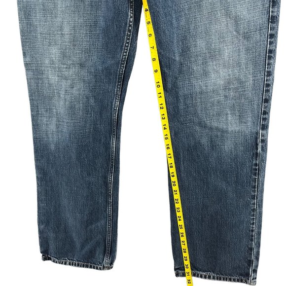Eddie Bauer Jeans Mens Blue Straight Leg Cotton Denim Size 38x34 - Picture 10 of 13